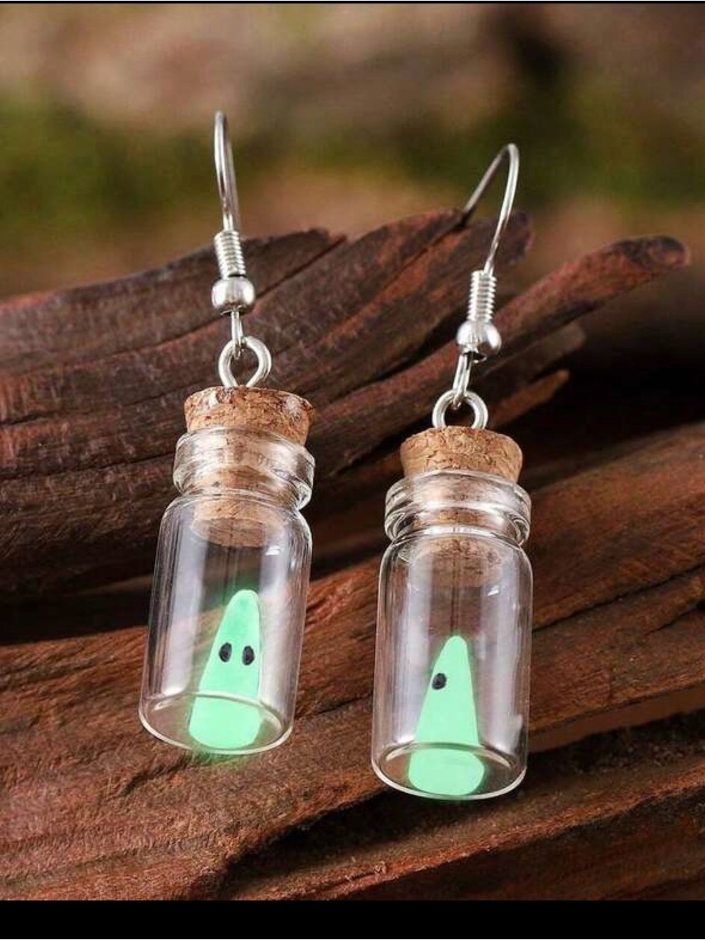 Cute Glass Bottle Drop Earrings